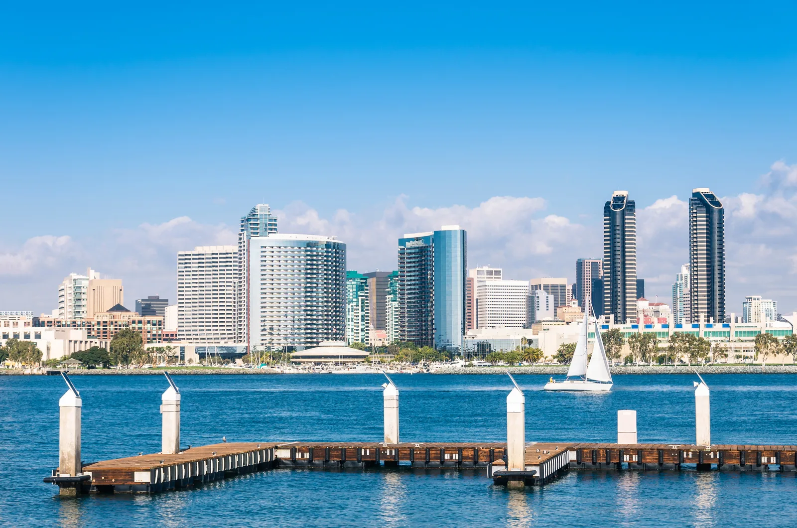 A San Diego skyline view highlighting the region's municipal infrastructure.