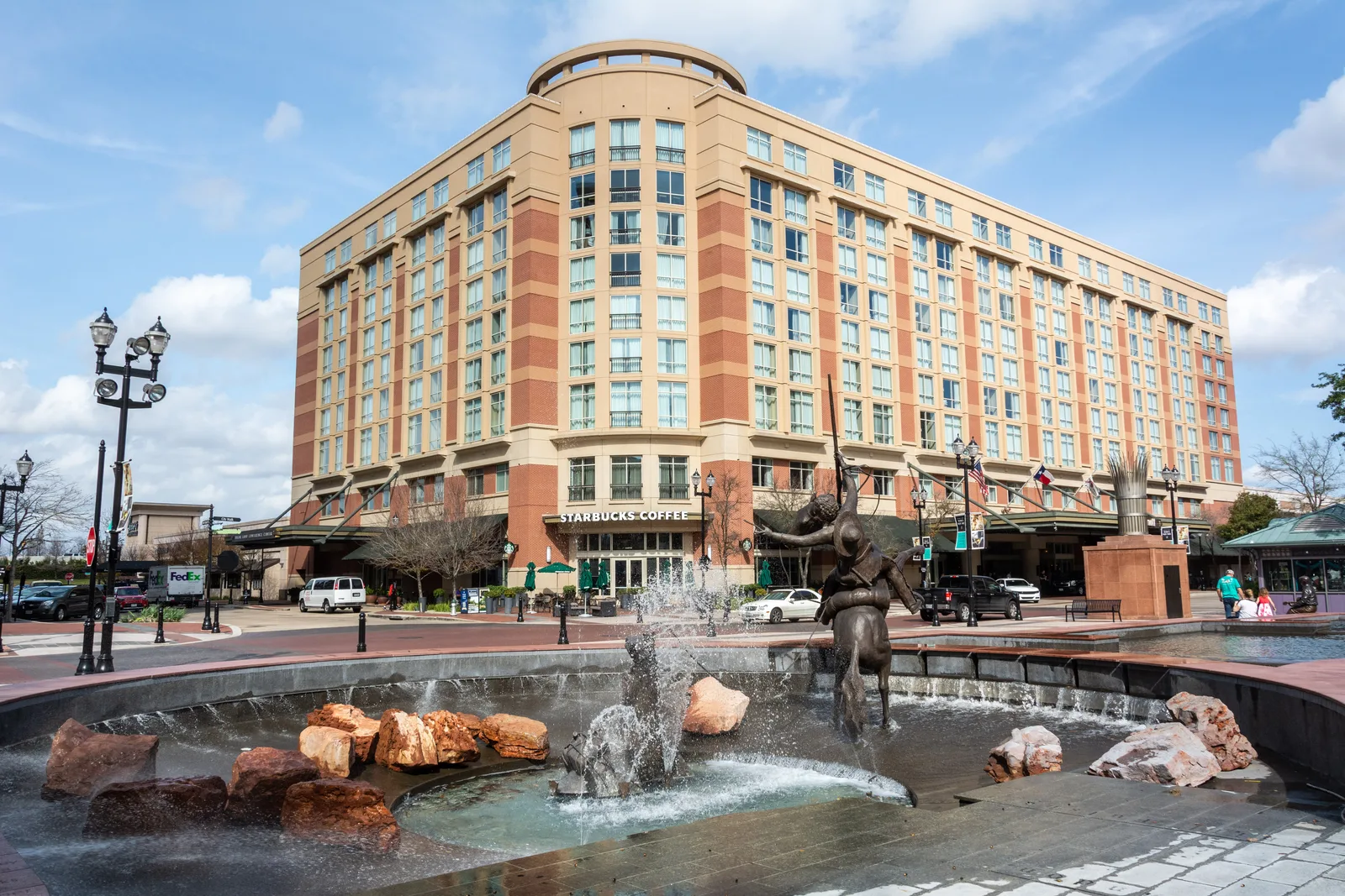 A public plaza in Sugar Land representing local municipal infrastructure.