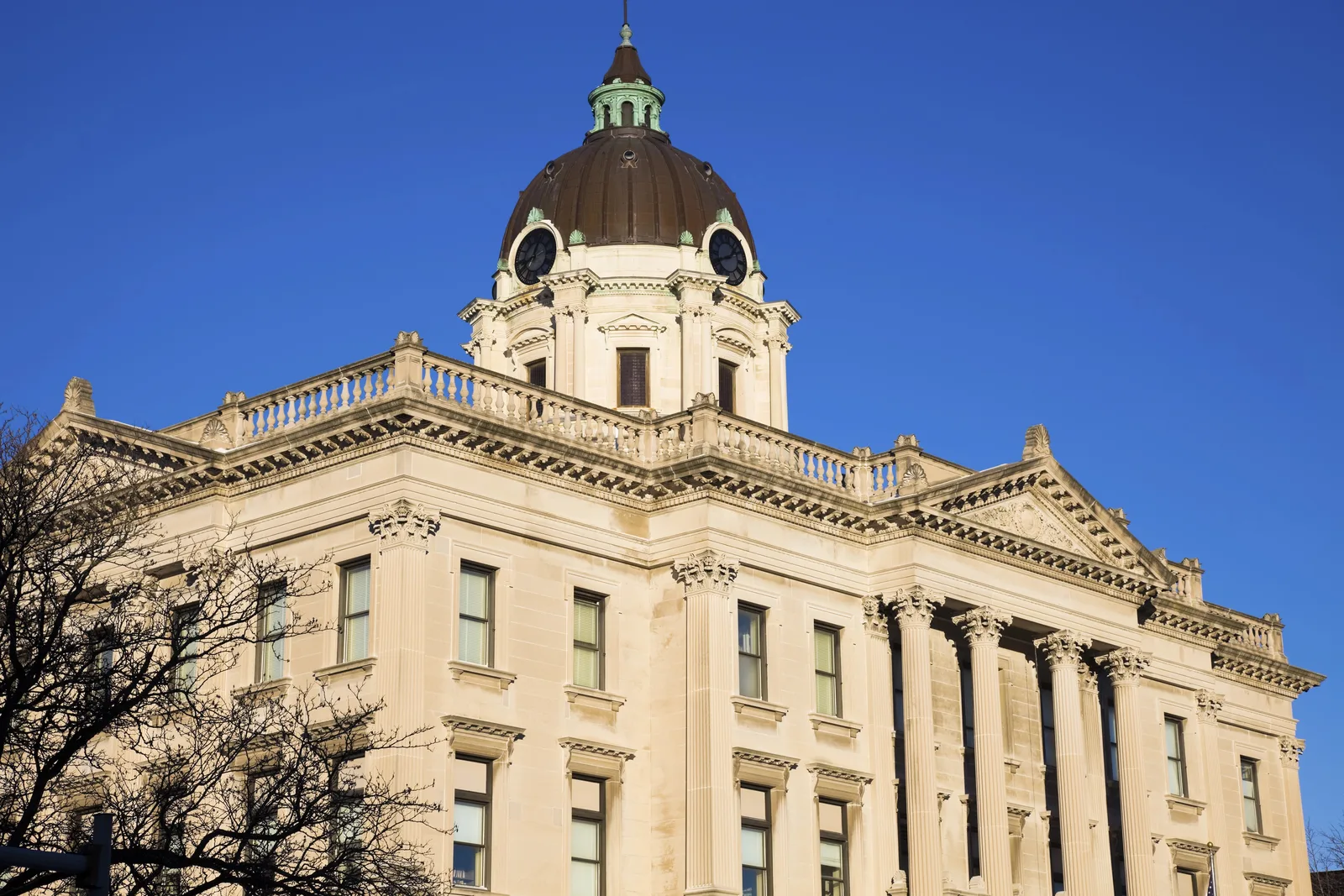 A Bloomington, Illinois municipal building representing local public works.