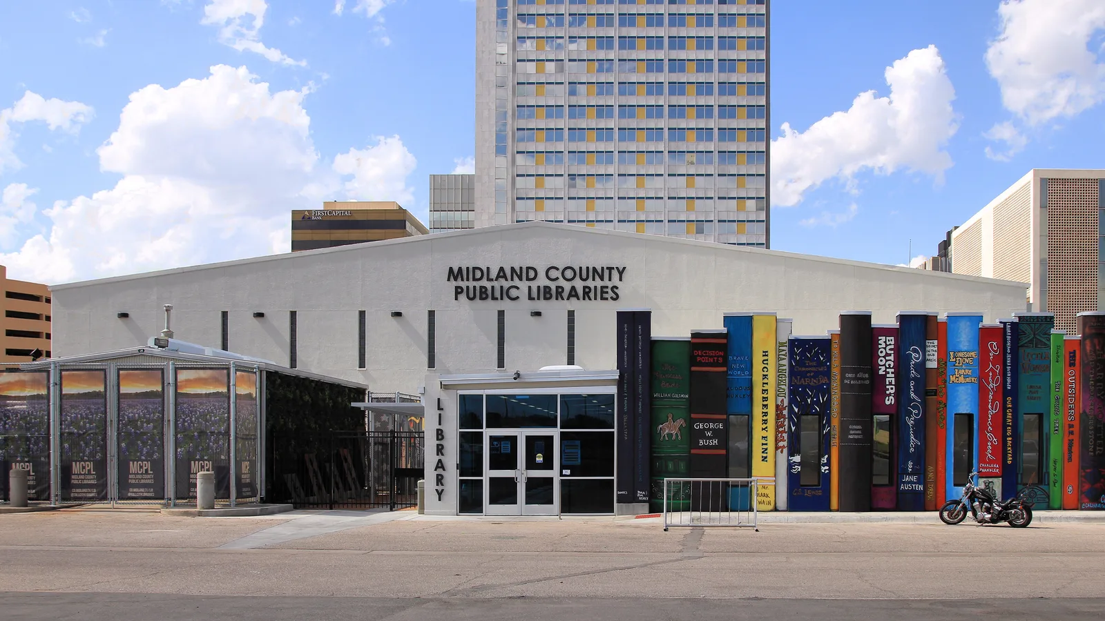 The Midland County Public Library stands as a prominent example of the civic infrastructure and public facilities developed within Midland, Texas
